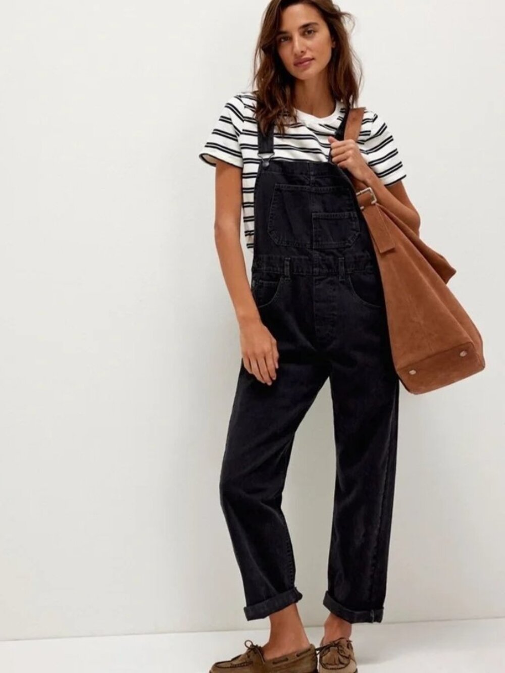 We The Free Ziggy Denim Overalls in Washed Black